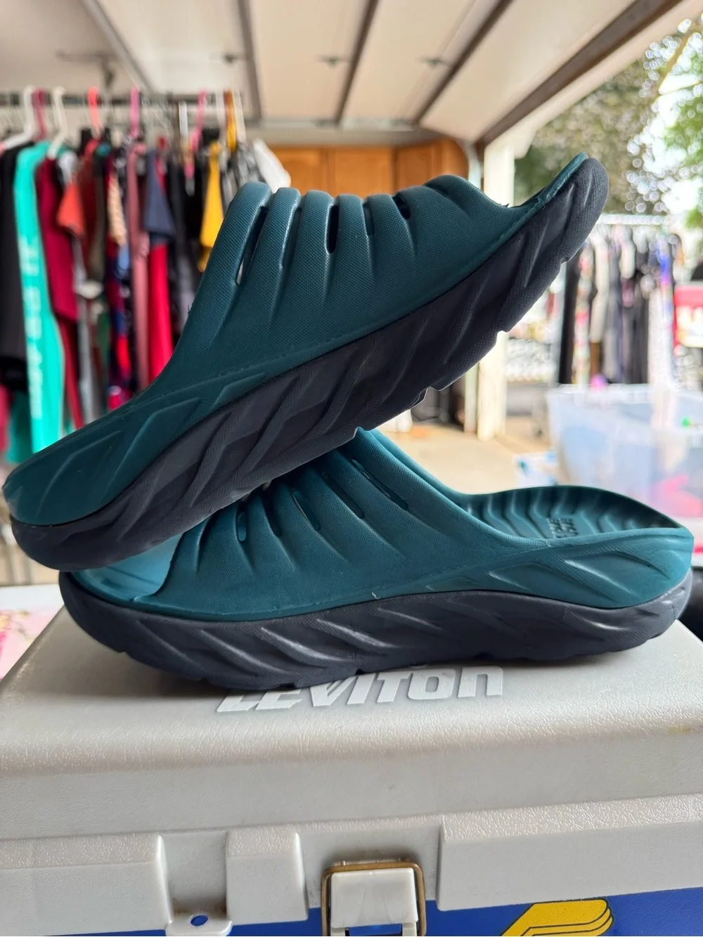 Hoka One One Women’s Ora Recovery Slides 2 Teal Size 9